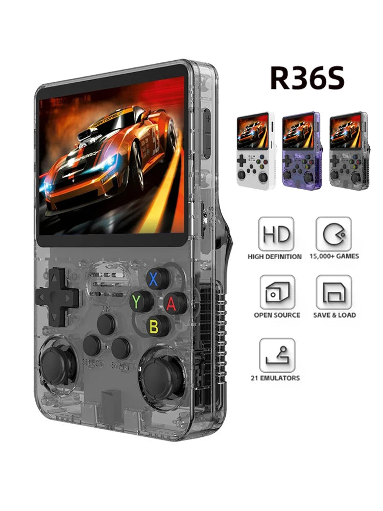 R36S Console Portable Rétro - 10 000+ Jeux Préinstallés, Écran IPS HD, Autonomie Longue - Le Meilleur du Gaming Classique à Prix Imbattable ! - Confort Connecté