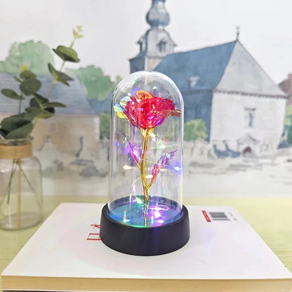 Rose Light Beautiful Realistic Looking Night Light Rose Eternal Flower Party Supplies LED Simulation Rose Flower Valentine's Day Confort Connecté