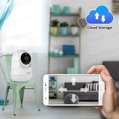 Fuers 5MP WiFi Camera Tuya Smart Home Indoor Wireless IP Surveillance Camera AI Detect Automatic Tracking Security Baby Monitor Confort Connecté