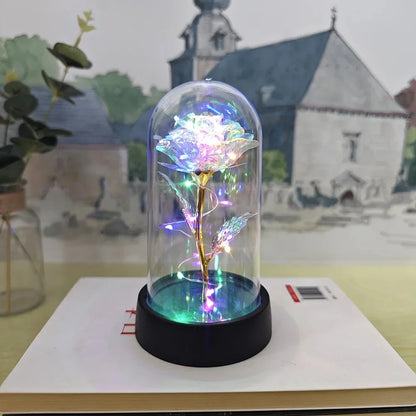 Rose Light Beautiful Realistic Looking Night Light Rose Eternal Flower Party Supplies LED Simulation Rose Flower Valentine's Day Confort Connecté