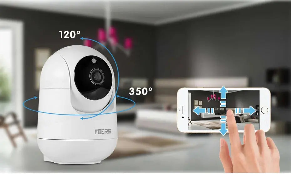 Fuers 5MP WiFi Camera Tuya Smart Home Indoor Wireless IP Surveillance Camera AI Detect Automatic Tracking Security Baby Monitor Confort Connecté