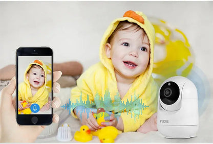 Fuers 5MP WiFi Camera Tuya Smart Home Indoor Wireless IP Surveillance Camera AI Detect Automatic Tracking Security Baby Monitor Confort Connecté