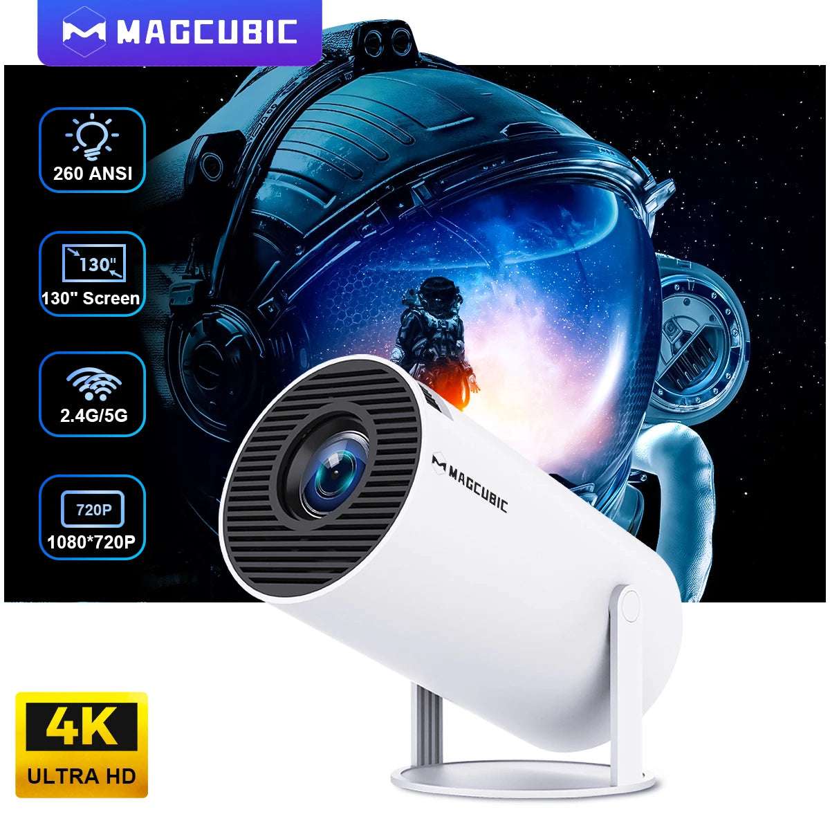 Mini Projecteur 4K Android - Emportez La Magie Du Cinéma Partout - Confort Connecté