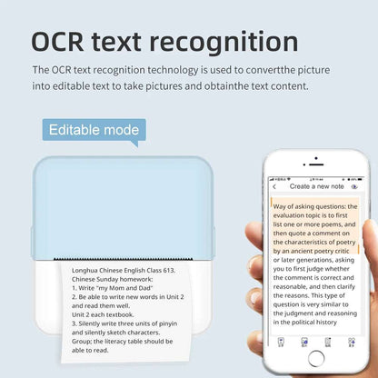 Mini portable thermal printer wireless printer with bluetooth compatible with android and ios Confort Connecté