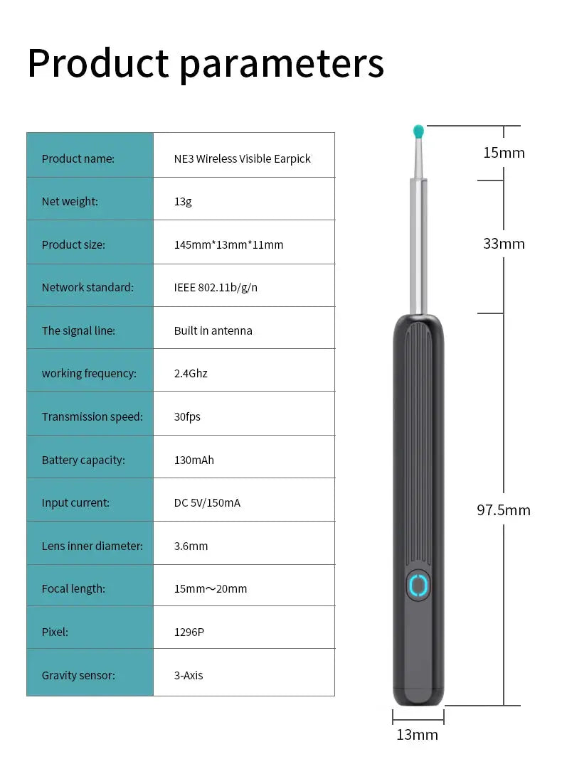 NE3 Otoscope oreille : suppression de cérumen.