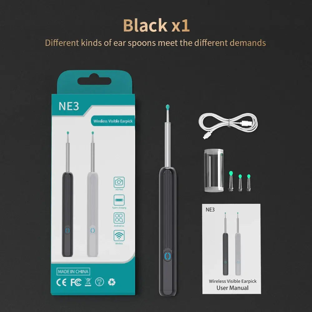 NE3 Otoscope oreille : suppression de cérumen - Confort Connecté