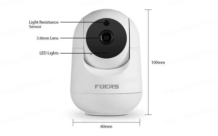 Fuers 5MP WiFi Camera Tuya Smart Home Indoor Wireless IP Surveillance Camera AI Detect Automatic Tracking Security Baby Monitor Confort Connecté