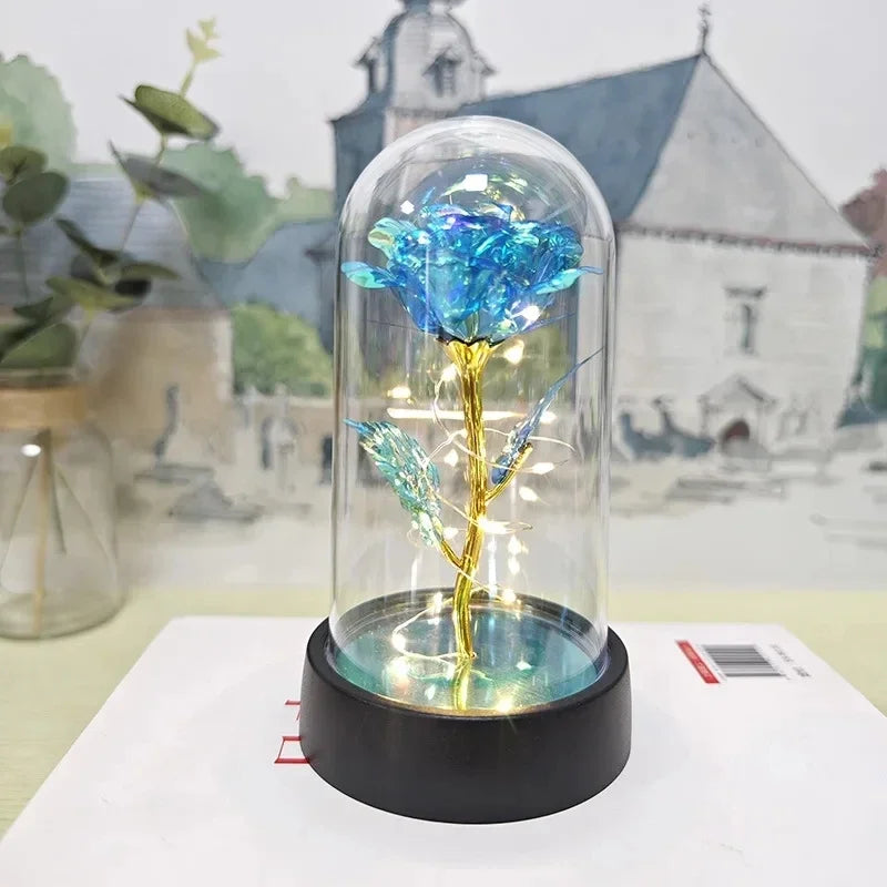 Rose Light Beautiful Realistic Looking Night Light Rose Eternal Flower Party Supplies LED Simulation Rose Flower Valentine's Day Confort Connecté